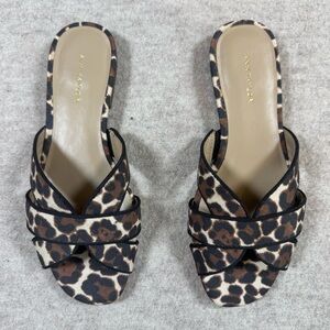 Ann Taylor Brown Leopard Print Sandals